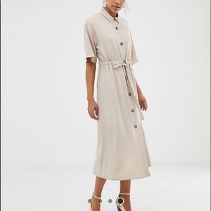 ASOS design Midi dress with button through